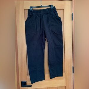 Elizabeth Suzann Studio Clyde Work Pant - Black Cotton Canvas - L